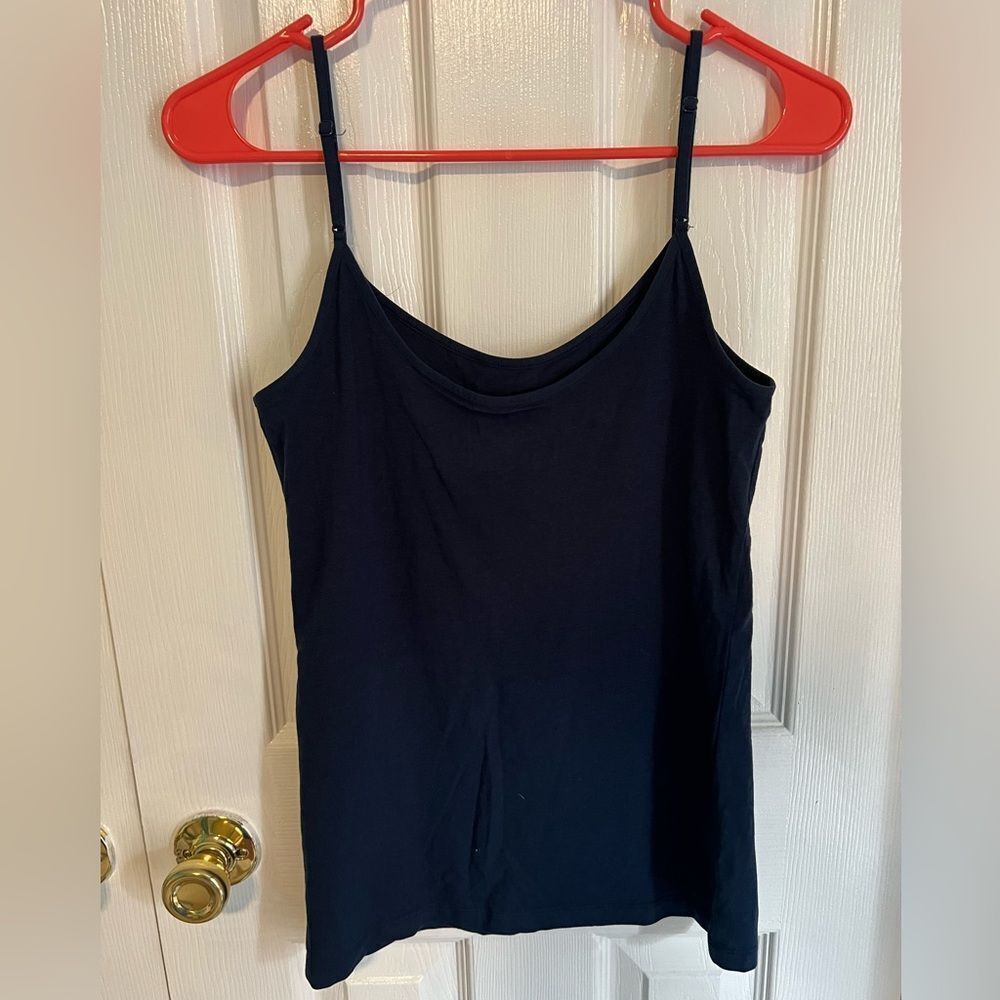 Time‎ and Tru Womens Small Navy Cotton Blend Tank Top - Picture 2 of 4